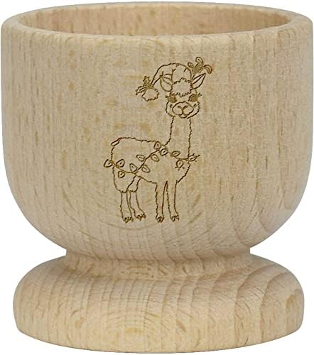 Дървена чаша за яйца Azeeda Коледна лама (EC00022156)