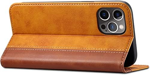 Чанта-портфейл COEPMG за iPhone 14/14 Plus/14 Pro/14 Pro Max, калъф за телефон от изкуствена кожа с панти магнитна закопчалка и функция поставка за карти, вътрешна обвивка от TPU (цвят: P