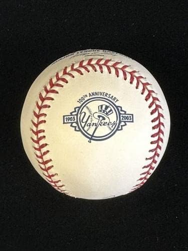Играта на топка с официален логото на MLB йорк Янкис с АВТОГРАФ на Фил Никро ХОФА 97 318 W/ Бейзболни топки с голограммами и автографи
