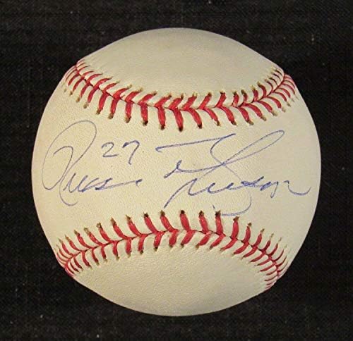 Ръс Джонсън Подписа Автограф Rawlings Baseball I B113 - Бейзболни Топки С Автографи