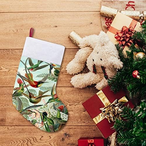 Персонални Коледни Чорапи с Шарките на Колибри, Коледа Камина, Окачени Украса За вашето семейно Парти
