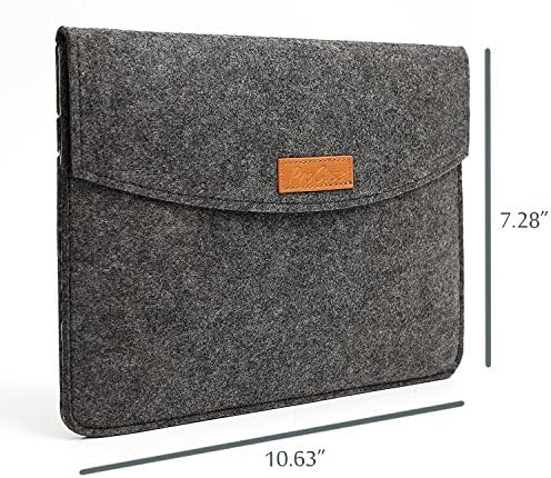 Калъф ProCase 9,7-11 инча, Преносим Фетровая Защитна чанта за носене, чанта за носене за 10,9 iPad 4 Air Air 3 2/10.2 9th 8th Gen / Pro 10,5, 11, Tab M10 10,1 , Galaxy Tab A7, Tab S6 Lite / Tab S7 -Черен