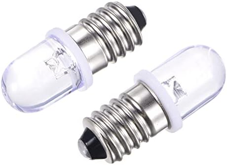 Led лампа MECCANIXITY E10 с винтовым основание dc 8 0.25 W, Мини-Хирургична лампа с кръгла горна част, Топъл Бял, Опаковка от 10
