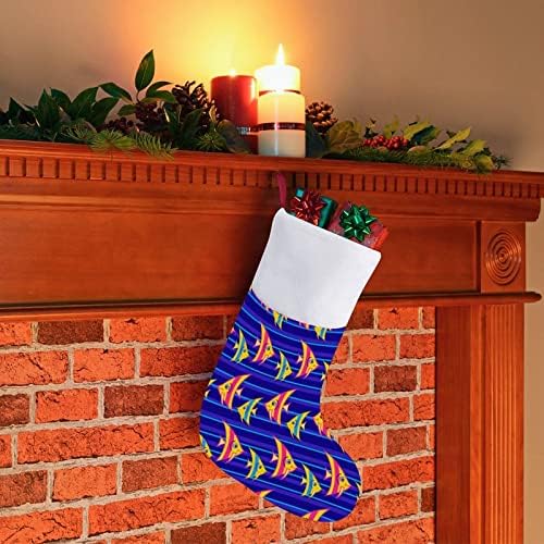 Страхотна Морска Коледни Чорапи с Забавна Рибата, Коледни Чорапи, Чанта за Дома, Семеен Коледен Декор