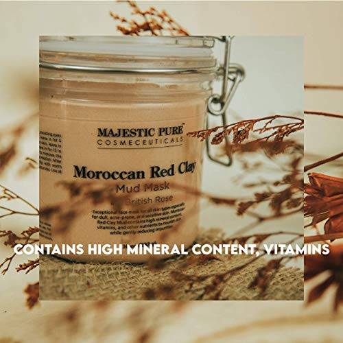 Набор от Majestic Pure Хималайски търкане с колаген, (10 унции) и Марокански Кал маска от Червена глина (10