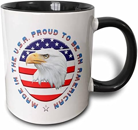 3росите американски флаг, белоголового орлана. Патриотичен подарък, направен в САЩ - Чаши (mug-362802-6)