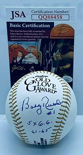 Играта на топка с автограф на Боби Ричардсън Ню Йорк Янкис Златна Ръкавица С Надпис JSA - Бейзболни топки с