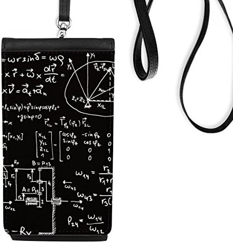 Матрични Математически Формули Научно Смятане Телефон В Чантата Си Портфейл Окачен Мобилен Калъф Черен Джоба