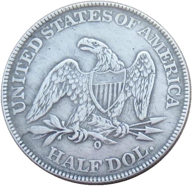 Възпоменателна Монета-Копие на Знамето на САЩ в Полдоллара 1843 г. с Посеребренным покритие