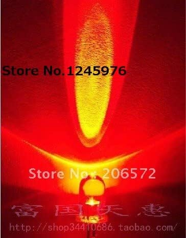 500ШТ 5 мм червена светлина DIP LED прозрачната кръгла корона