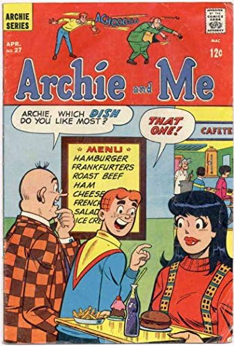 Арчи и съм 27 GD ; Корица на комикса Арчи | април 1969 г., меню