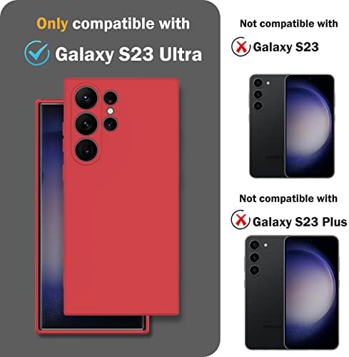 Калъф за телефон Hismart Samsung Galaxy S23 Ultra, Мека тънка силиконова делото от TPU, амортизация, приятен