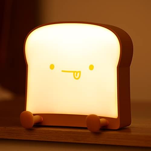 LOVERUIS Night Light Лампата -Лампа за изпичане на Хляб, Сладки, Леки Подаръци за Рожден Ден с Дървесина, USB, Акумулаторна батерия Подарък за Рожден Ден, за Малко Момчета, Деца,