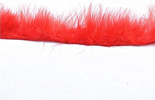 TTNDstore 5-10 ярда Лента С червени Пера от Фазан, за Довършителни работи на 5-8 см, Декоративни Пера За бижута,