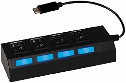 Audiovox Juhubc4av 4-Портов USB hub, черен
