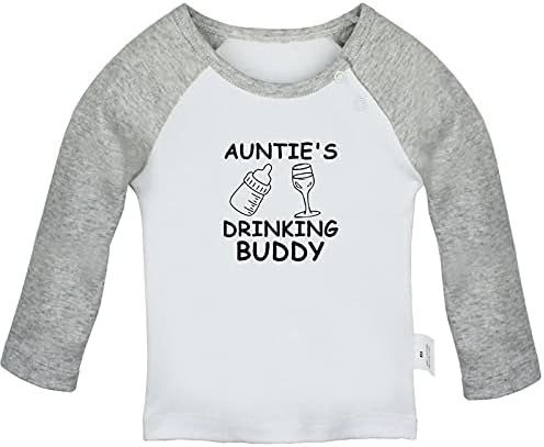 Забавна Тениска iDzn Auntie's Бъди, Тениски За бебета, Блузи с дълъг ръкав За Новородено, Детска Тениска С Изображение