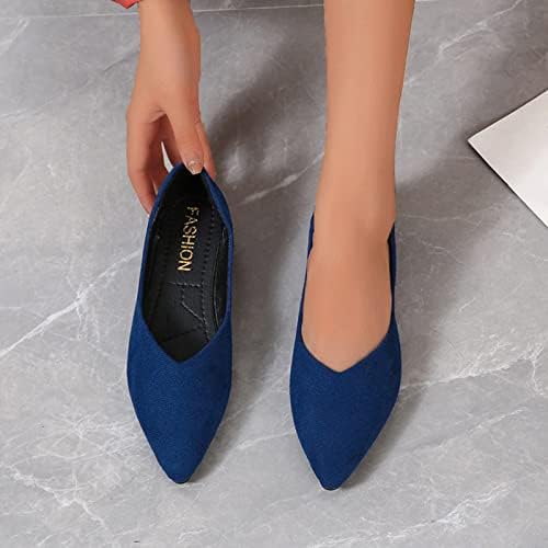 Ежедневни дамски обувки на равна подметка; Дамски Модни Однотонная Ежедневни Обувки с остър пръсти; Обувки на