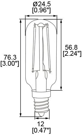 HERO-LED Т8-DS-2W-WW27 Led лампа с нажежаема жичка с регулируема яркост Т8 E12 в стил sconces свещ с мощност от 2 W, еквивалент на 25 W, топло бяла 2700 К, 4 Бр. в опаковката
