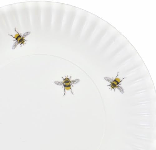 Меламиновые кът чинии Lake Mary-Thompson Whimsical Bees, Комплект от 4 Бели MZ189PP един размер