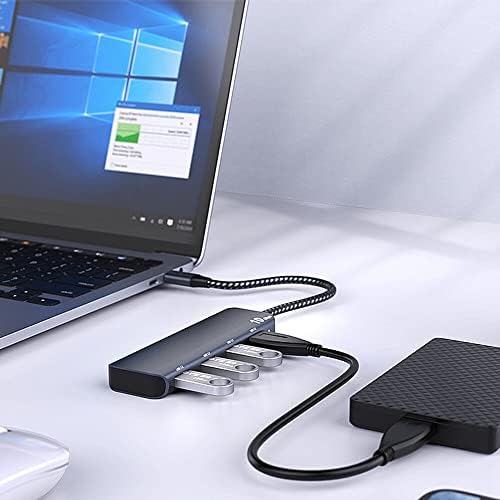 4-в-1 USB Hub Type-C Зарядно устройство с 4 USB3.2 Адаптер-разветвителем 100 Gbit/сек за PC преносим Компютър