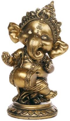 Тихоокеанския Подарък Прибори Ганеша Индуистское Божество-Танцуващ Слон Свири На Инструмент Фигурка Ганеша Скулптура
