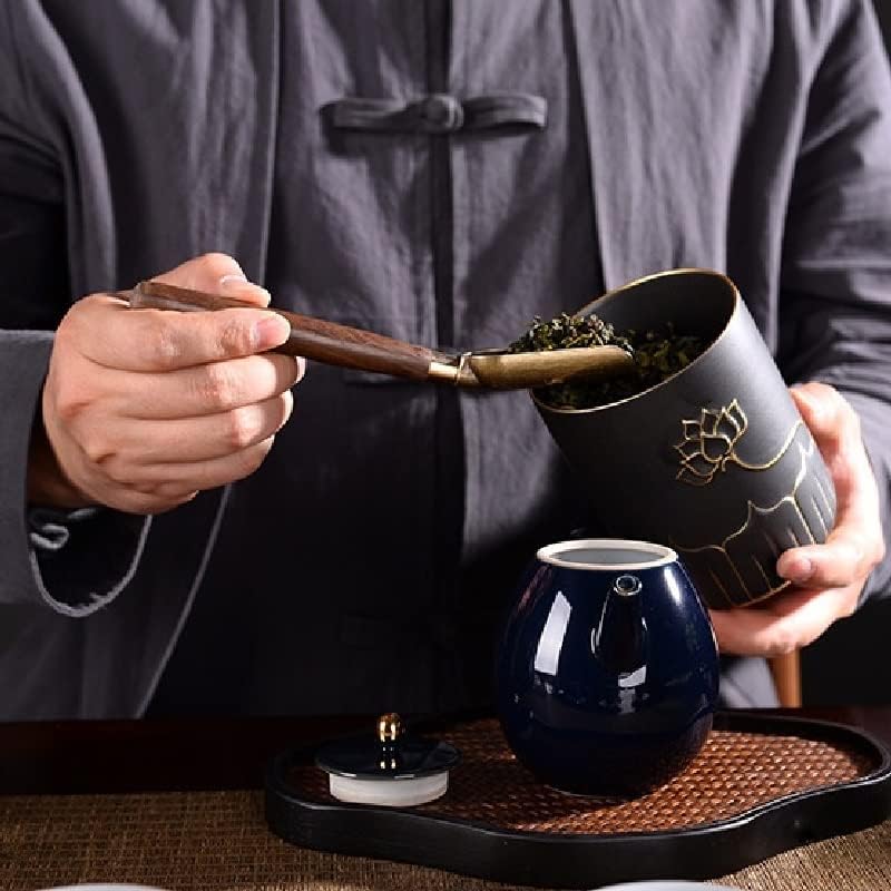 Чаени Аксесоари GRETD Чай венге шест Мъж лидице банка за чай от груба керамика 6 Господа Керамични чай кунг-фу (Цвят: A)