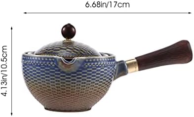 Китайски Чай Hemoton Китайски Чай Вечеря в Китайски Порцелан Чай Gongfu Малък Керамичен Чайник с една Чаена Чаша, Въртящи се на 360 Градуса, Чайник, Аксесоар за Чайна Церемо