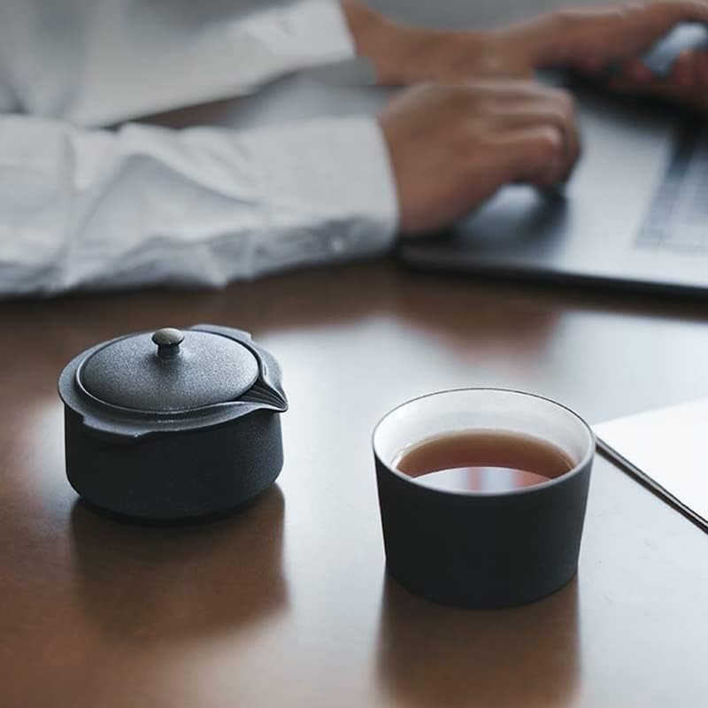 GENIGW Керамични Преносим Чай Комплект За Пътуване на Открито Кунг-фу Керамични Преносими Домакински Чай