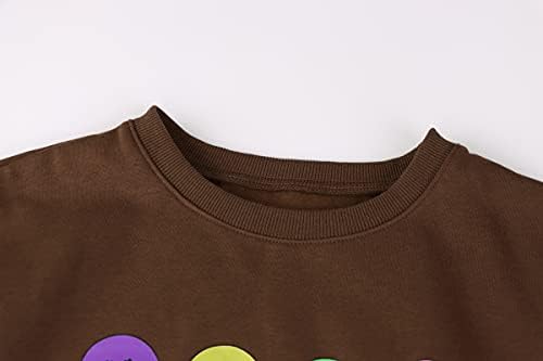 Дамски блузи Meladyan с обемен Модел, Обикновена Ежедневните Свободни Пуловер с кръгло деколте и Дълъг Ръкав, Потници Meladyan