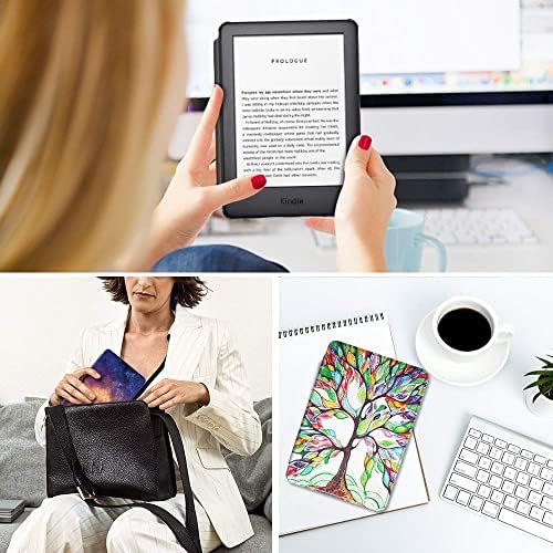 Калъф Kindle Paperwhite 1 2 3, Защитен калъф-поставка от изкуствена кожа Премиум-клас, автоматично включване/изключване