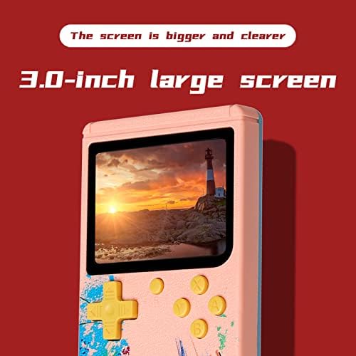 С игрални преносими ретро-конзоли G50 Game 500 Game 3,0-инчов игрова конзола Education (розова, 15X10X4 см)
