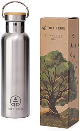 Бутилка за вода Tree Tribe от неръждаема стомана - Изолирано, Неразрушаемая, екологично чиста