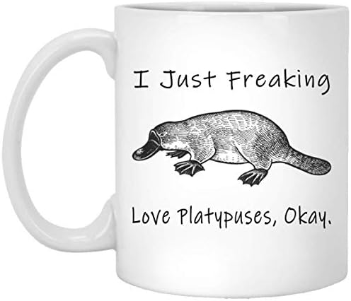 Аз просто Дяволски обичам platypuses, Добре - Чаша с утконосом - Обичам Птицечовка - Подарък с утконосом - Чаша с утконосом 11 грама