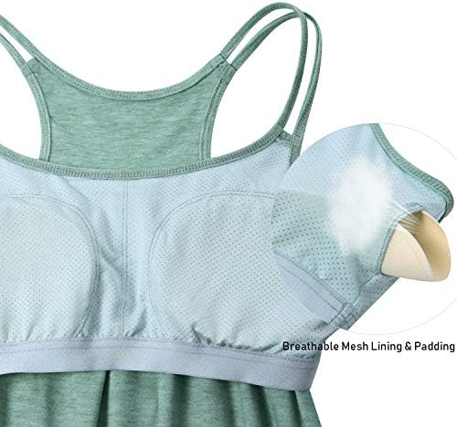Дамски Тениски за тренировки Hibelle Yoga Racerback с Вграден бюстгальтером-полочкой