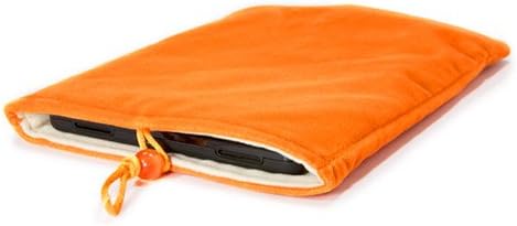 Калъф BoxWave за Acer ConceptD 5 (Case by BoxWave) - Кадифена торбичка, Калъф от мека велюровой плат с завязками за Acer ConceptD 5 - Ярко-оранжев