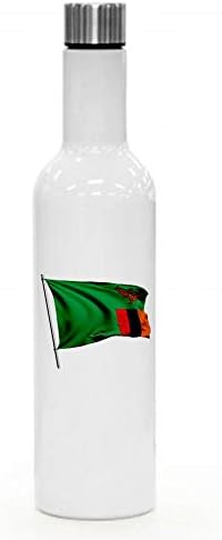 Най-добрата изолирано бутилка за вино/вода ExpressItBest в 25 унции - Флаг Замбия (Zambian) - Изобилие от възможности