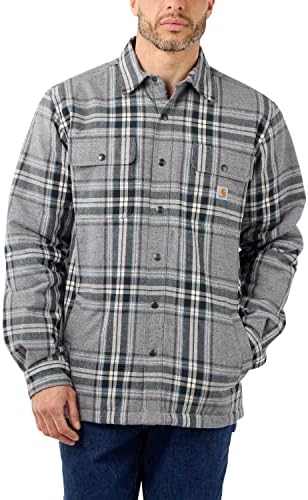 Мъжки фланелевая риза с подплата от шерпи Carhartt 105430 Свободно cut Jac