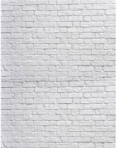 SJOLOON Бяла Тухлена Стена Фон Бяла Тухлена Фотофон Тънък Винил Фон За Снимки Студиен Подпори 10931 (6x9 фута)