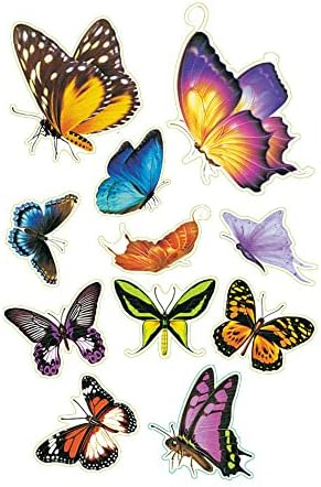 Стикери пеперуди, Етикети с Листа, Набор от Стикери за стена с Пеперуди, 3D Декор на стените под формата на
