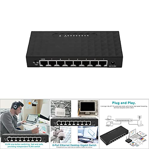 Мрежов Комутатор 8-Портов SPOE VLAN Инжектор с дистанция на предаване на 250 М Сайтът се поддържа PoE комутатор