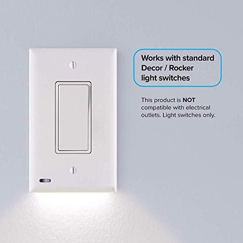 Лампа с един ключ SnapPower - Led нощна светлина - за однополюсных ключове светлина - Панел превключвател светлини с led ночниками - Настройка на яркостта - Сензор за автомат