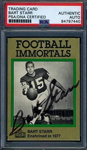 ДНК на Барт Starr с Автограф на PSA 1985 Football Immortals Autograph - Футболни топки с автографи