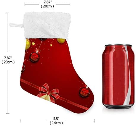 Коледни Чорапи ALAZA, Коледни Топки, Свирки, Класически Персонализирани Малки Декорации за Отглеждане за Семейни