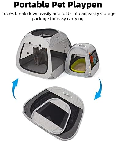 Преносим Кошарката за котки MinYee, Трапециевидный дизайн за по-добро положение, Сгъваема палатка за коте и