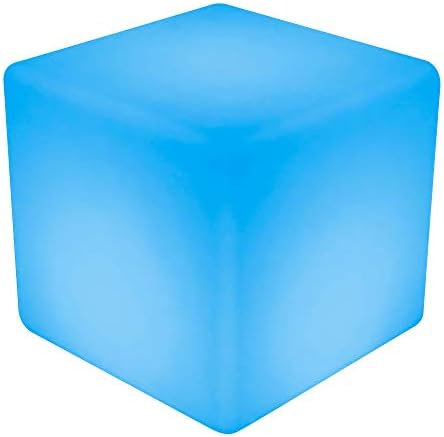 Hullaballoo 20-Инчов Led Светлинен Куб, Декоративна Светещ Мебели, Водоустойчива Акумулаторна батерия Регулируема