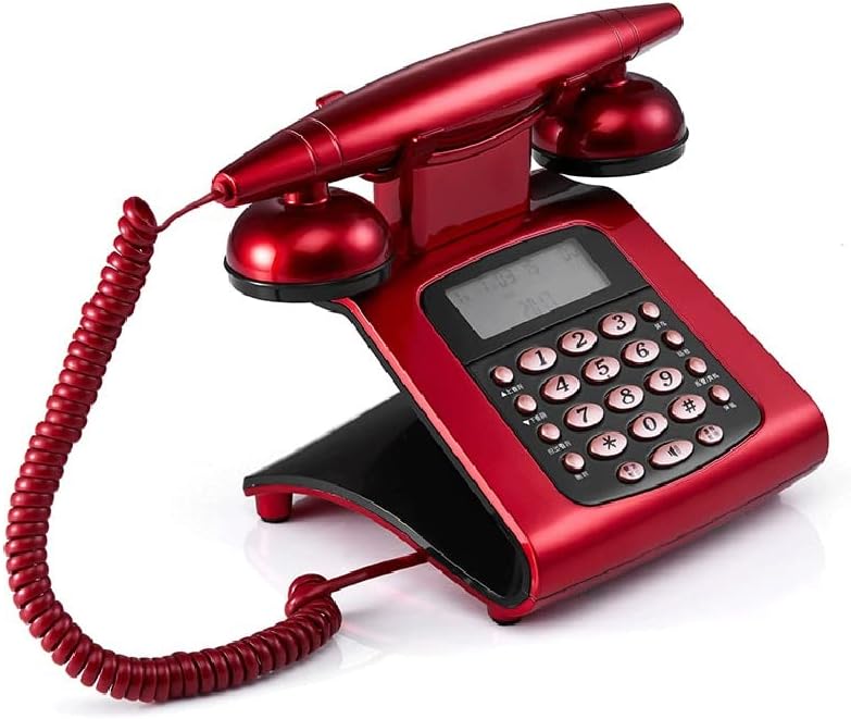 HOUKAI Антикварен Кабелна Стационарен Телефон Фиксиран Ретро Телефонен Бутон Набор от Древни Декоративни Телефони