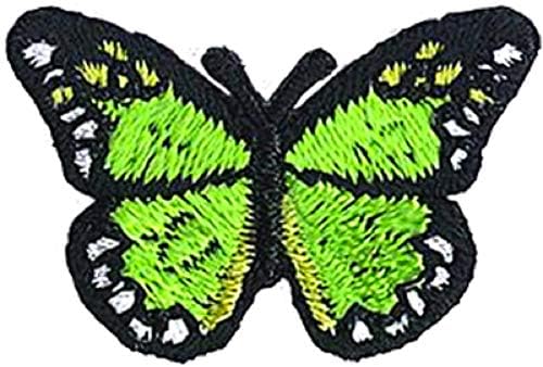 Мини нашивка C&D Мечтател CDX с пеперуда Зелен цвят, Многоцветен