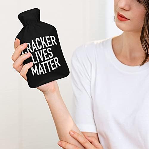 Cracker Lives Matter Класическа Гумена Топло за Топла Вода, Чанта за Гореща Вода за Ръцете, Краката, Шията,