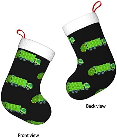 Коледни Чорапи за мусоровоза ShiHaiYunBai, дължина 17,7 инча, Плюшено Коледно Отглеждане, Прекрасен Домашен Празничен Декор за Полицата рафтове, Един Размер
