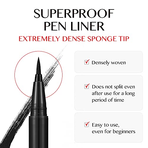Течна очна линия CLIO Waterproof Pen, точен съвет, Устойчиви на размазыванию, Интензивен цвят (кестеняво-кафяв,